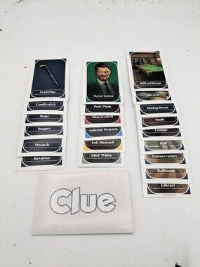 Clue Board Game Replacement Parts Cards Weapons Suspects Rooms 2023